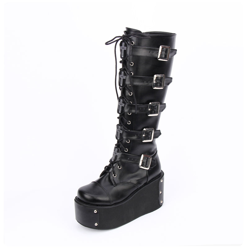 Ursula Steamshadow - The Nevermore Gothic Punk high boots for Women