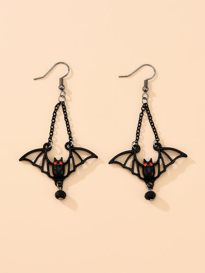 Valentine Balefire Bat - The Nevermore Gothic Earrings