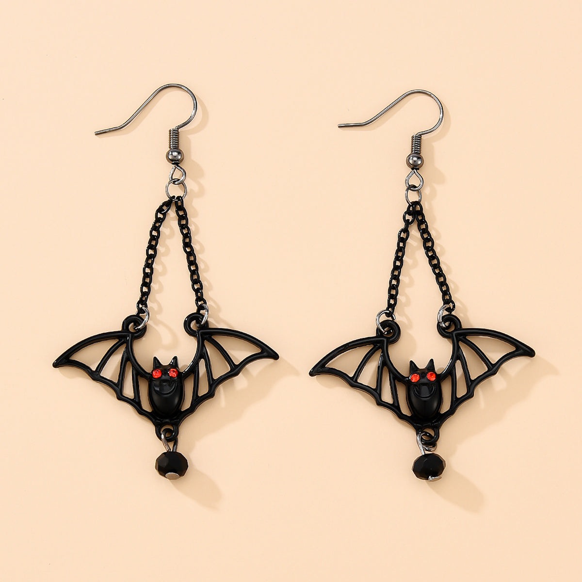 Valentine Balefire Bat - The Nevermore Gothic Earrings