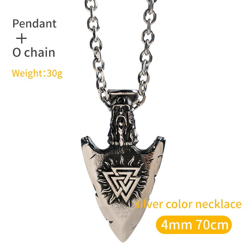 Valhalla's Arrow The Nevermore Gothic Titanium Steel Pendant Necklace