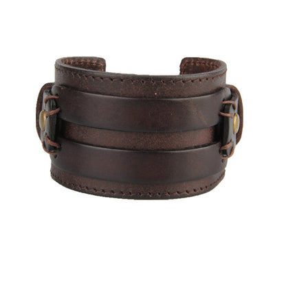 Victorian Arm Cuffs - The Nevermore Steampunk Leather Bracelet