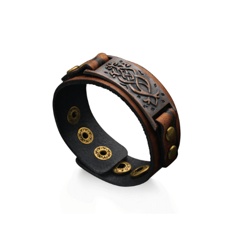 Victorian Era Arm Wraps - The Nevermore Steampunk Leather Bracelet