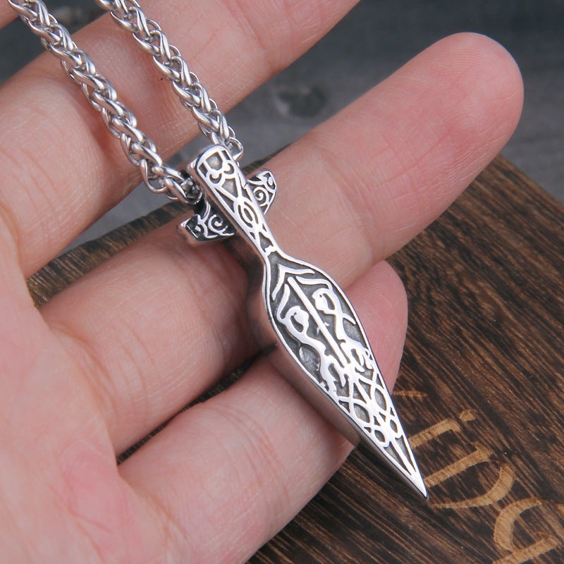 Viking Marauder blade - The Nevermore Gothic Titanium Steel Pendant Necklace Viking Norse