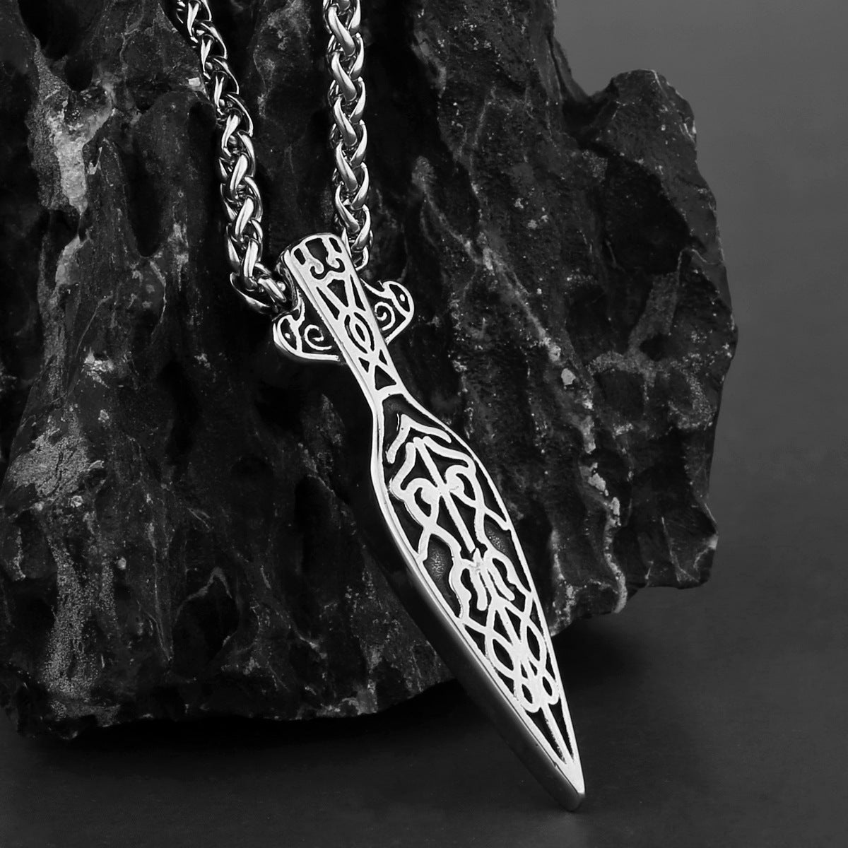 Viking Marauder blade - The Nevermore Gothic Titanium Steel Pendant Necklace Viking Norse