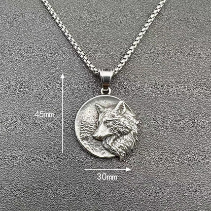 Viking Wolf Head - The Nevermore Gothic Pendant Titanium Steel