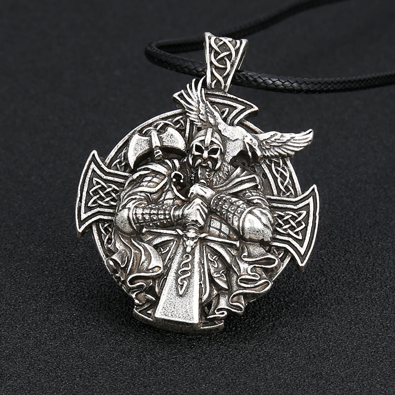 Viktor Dusk - The Nevermore Men`s Pendant Cross Crow