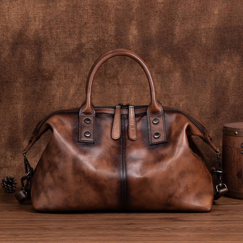 VintageAura Leather Messenger Bag - Classic Style by The Nevermore