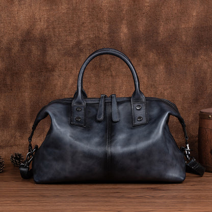 VintageAura Leather Messenger Bag - Classic Style by The Nevermore