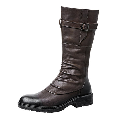 Vortex - The Nevermore High Top Motorcycle Leather Boots for Men