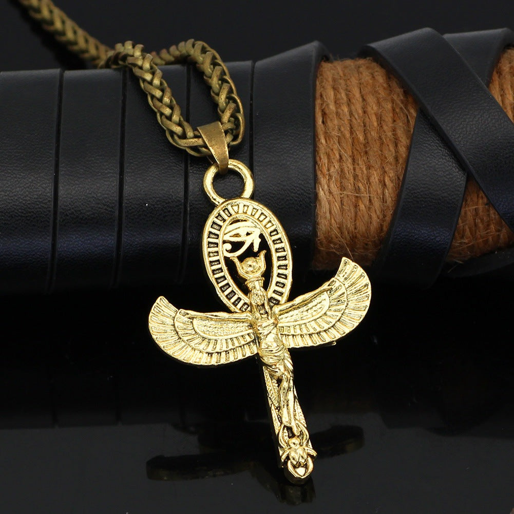 Winged Egyptian Goddess Isis - The Nevermore Gothic Pendant Necklace