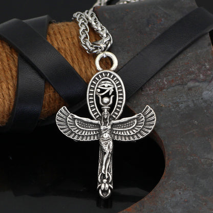 Winged Egyptian Goddess Isis - The Nevermore Gothic Pendant Necklace