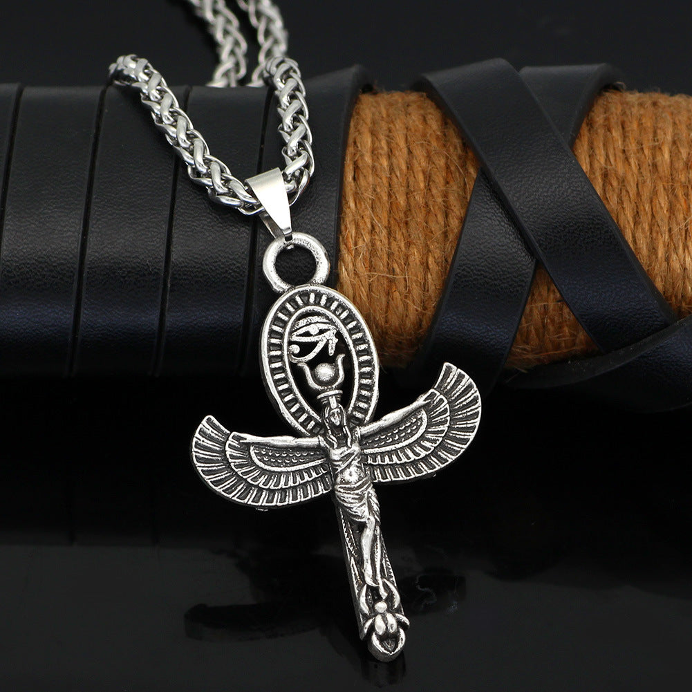 Winged Egyptian Goddess Isis - The Nevermore Gothic Pendant Necklace