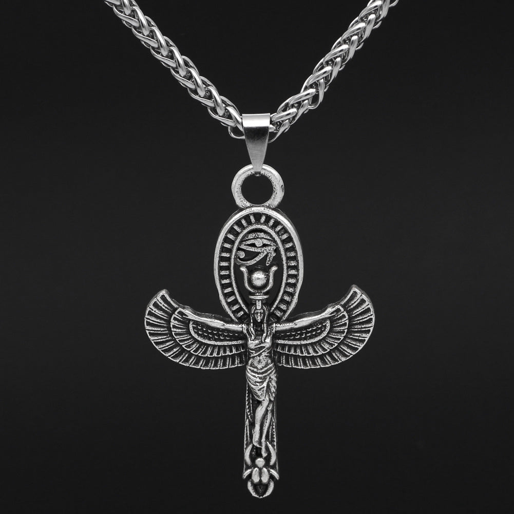 Winged Egyptian Goddess Isis - The Nevermore Gothic Pendant Necklace