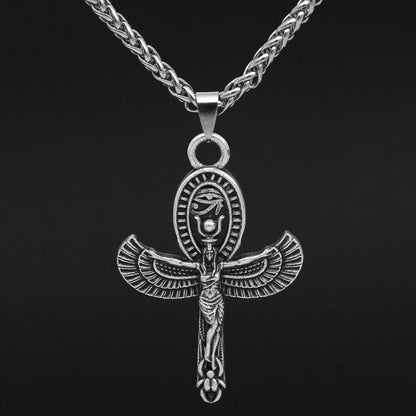 Winged Egyptian Goddess Isis - The Nevermore Gothic Pendant Necklace