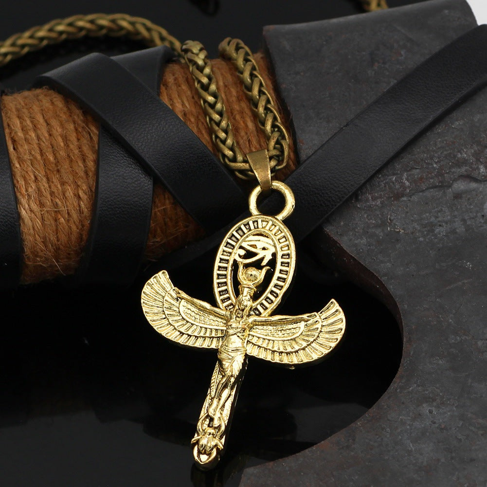 Winged Egyptian Goddess Isis - The Nevermore Gothic Pendant Necklace