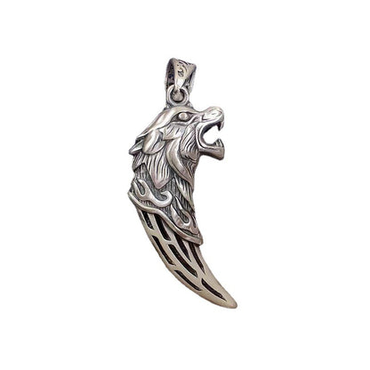 Wolf's Fang - The Nevermore Gothic Pendant Necklace sterling silver