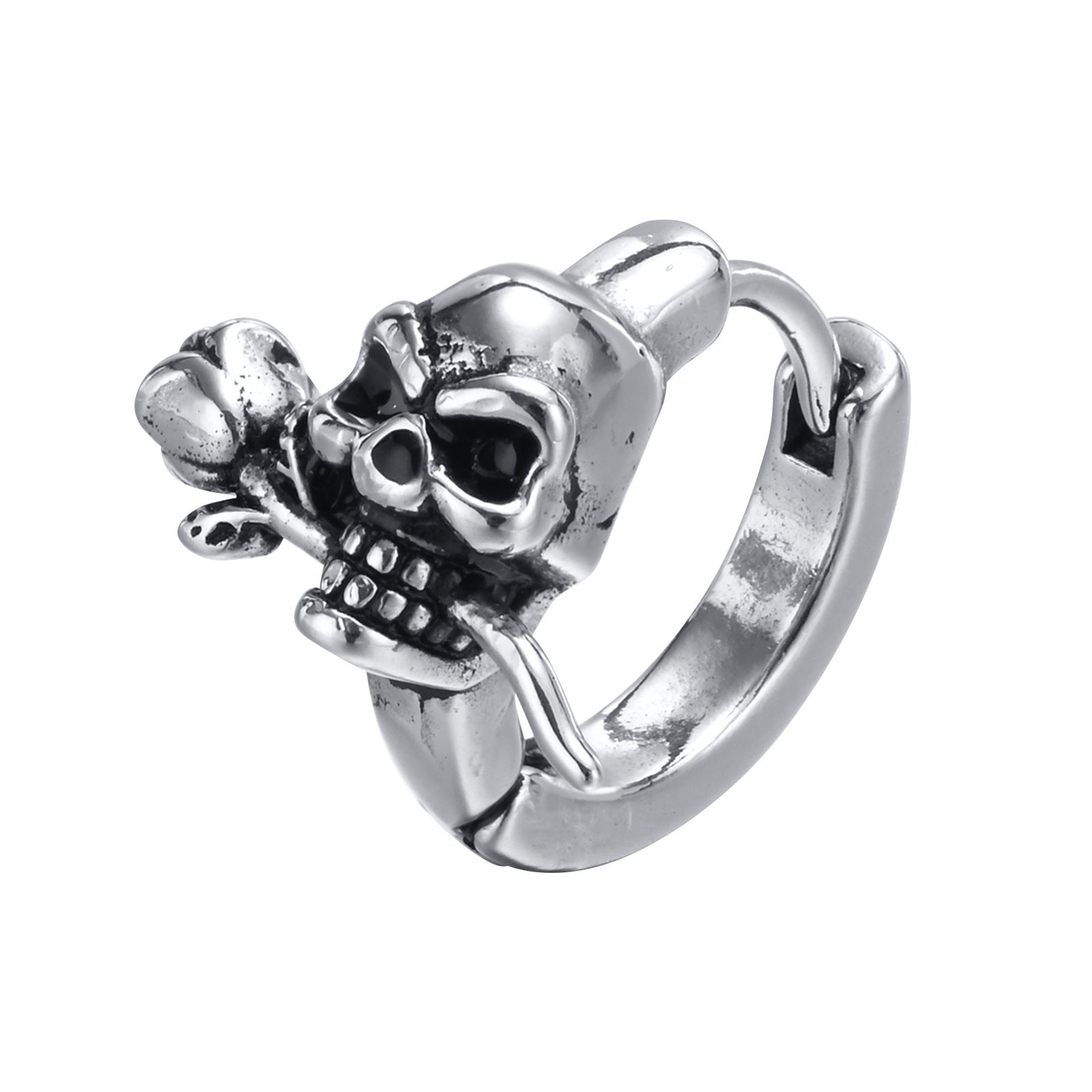 Xavier Emberstone - The Nevermore Gothic Earring Stainless Steel Skull