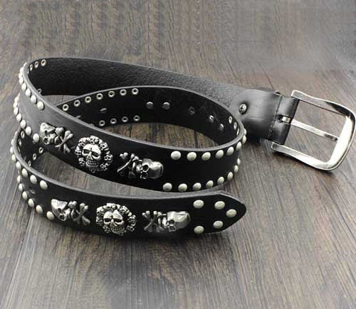 Xavier Emberstone - The Nevermore Gothic Leather Belt