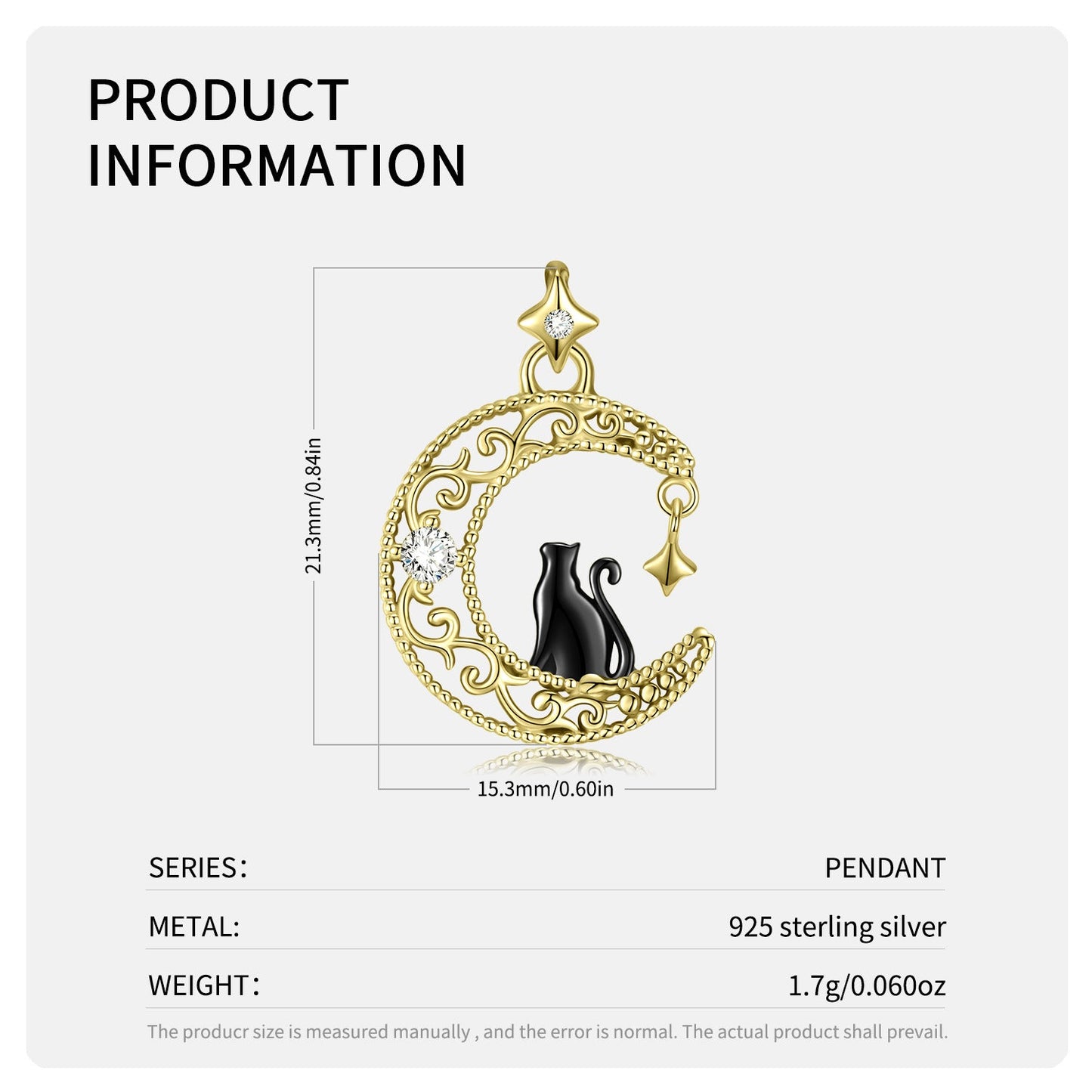 A Black Cat and a Crescent - The Nevermore Pendant S925 Sterling Silver – Unique Pendants - Necklaces by Nevermore Lifestyle & Tech | Set