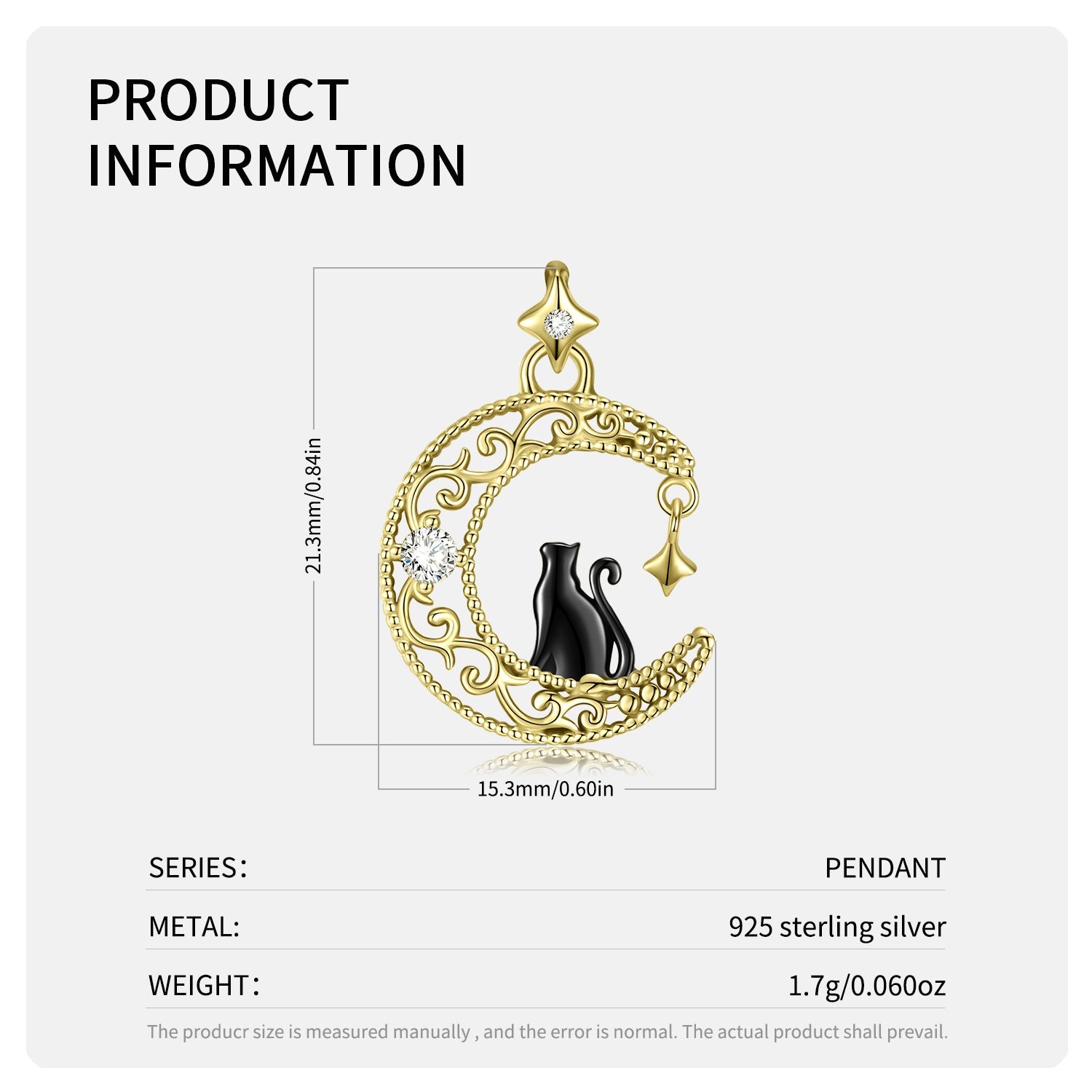 A Black Cat and a Crescent - The Nevermore Pendant S925 Sterling Silver – Unique Pendants - Necklaces by Nevermore Lifestyle & Tech | Set