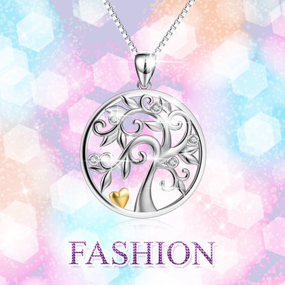 A Tree of Life with a Golden Heart - The Nevermore Pendants 925 Silver – Unique Pendants - Necklaces by Nevermore Lifestyle & Tech | default