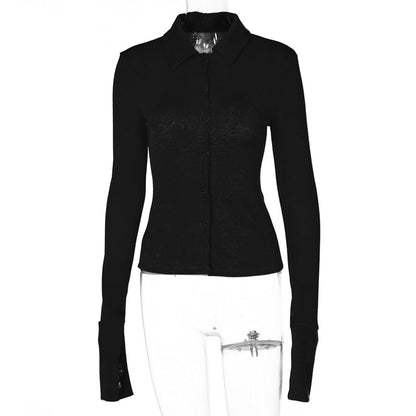 Adelie Rain - Elegant Women Shirt by The Nevermore – Unique Shirts for Women by Nevermore Lifestyle & Tech | L Black