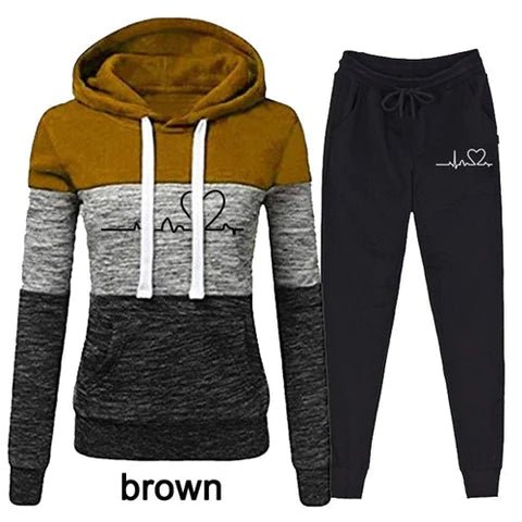 Adonica - The Nevermore Women's Tracksuit Set – Unique Fashion for Women by Nevermore Lifestyle & Tech | 2XL Brown