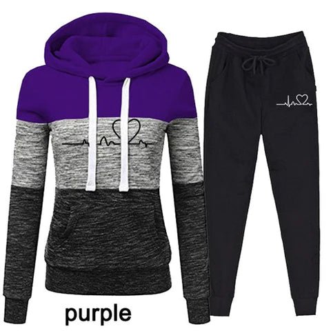 Adonica - The Nevermore Women's Tracksuit Set – Unique Fashion for Women by Nevermore Lifestyle & Tech | 2XL Purple