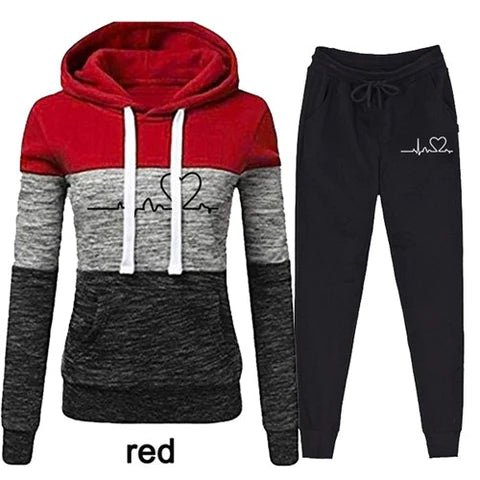 Adonica - The Nevermore Women's Tracksuit Set – Unique Fashion for Women by Nevermore Lifestyle & Tech | 2XL Red