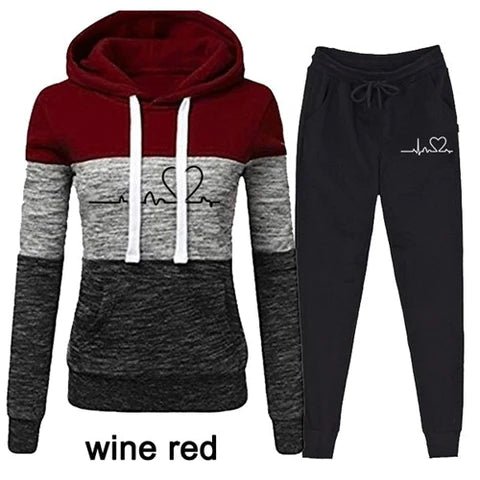 Adonica - The Nevermore Women's Tracksuit Set – Unique Fashion for Women by Nevermore Lifestyle & Tech | 2XL Wine Red