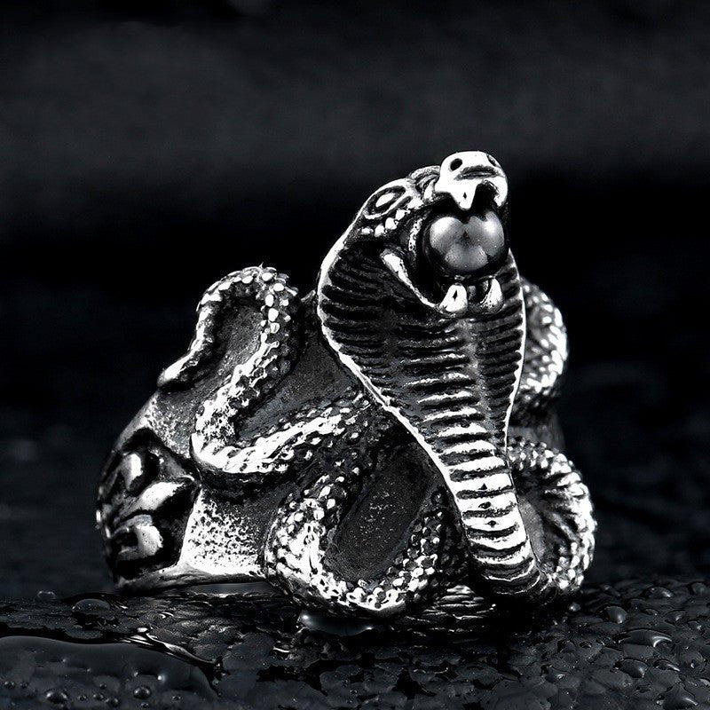 Aggressive king cobra - The Nevermore Gothic ring – Unique Rings by Nevermore Lifestyle & Tech | 10 Black