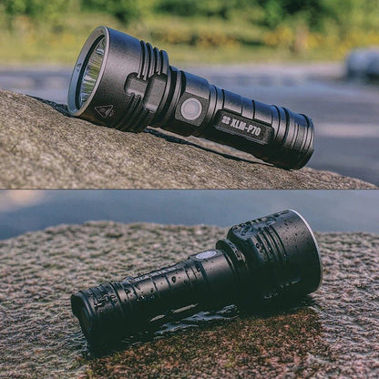 Aluminum Alloy Rechargeable LED Flashlight by The Nevermore – Unique Flashlight by Nevermore Lifestyle & Tech | Double battery L2
