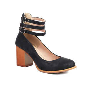 Amara Mary Jane high heel shoes – black