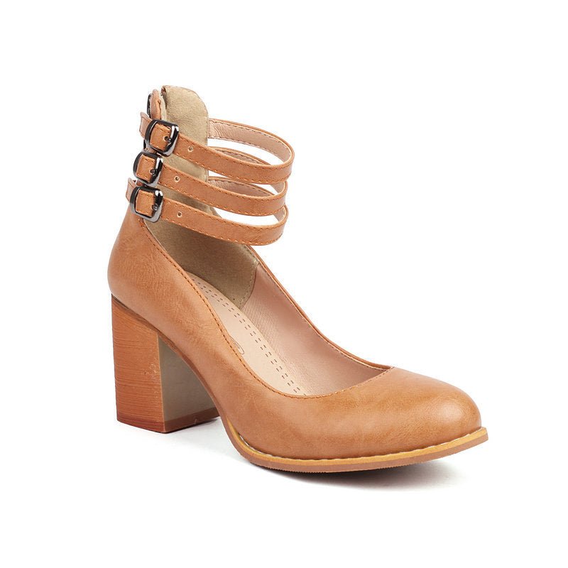 Amara High Heel Mary Jane Shoes by The Nevermore – Unique Shoes by Nevermore Lifestyle & Tech | 34 Brown