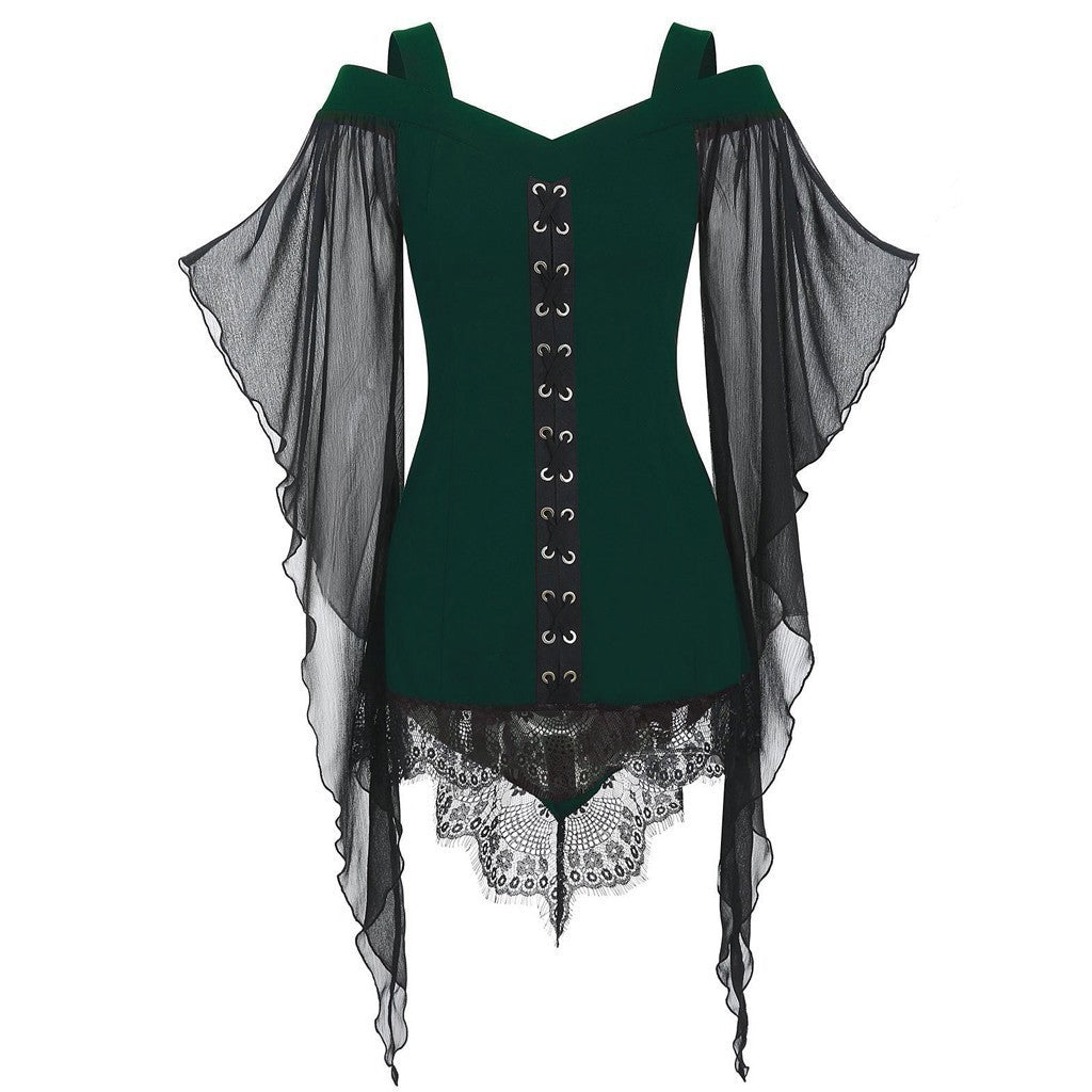 Amaris - The Nevermore Gothic Shirt for Women – Unique Gothic Fashion for Women by Nevermore Lifestyle & Tech | 2XL Black