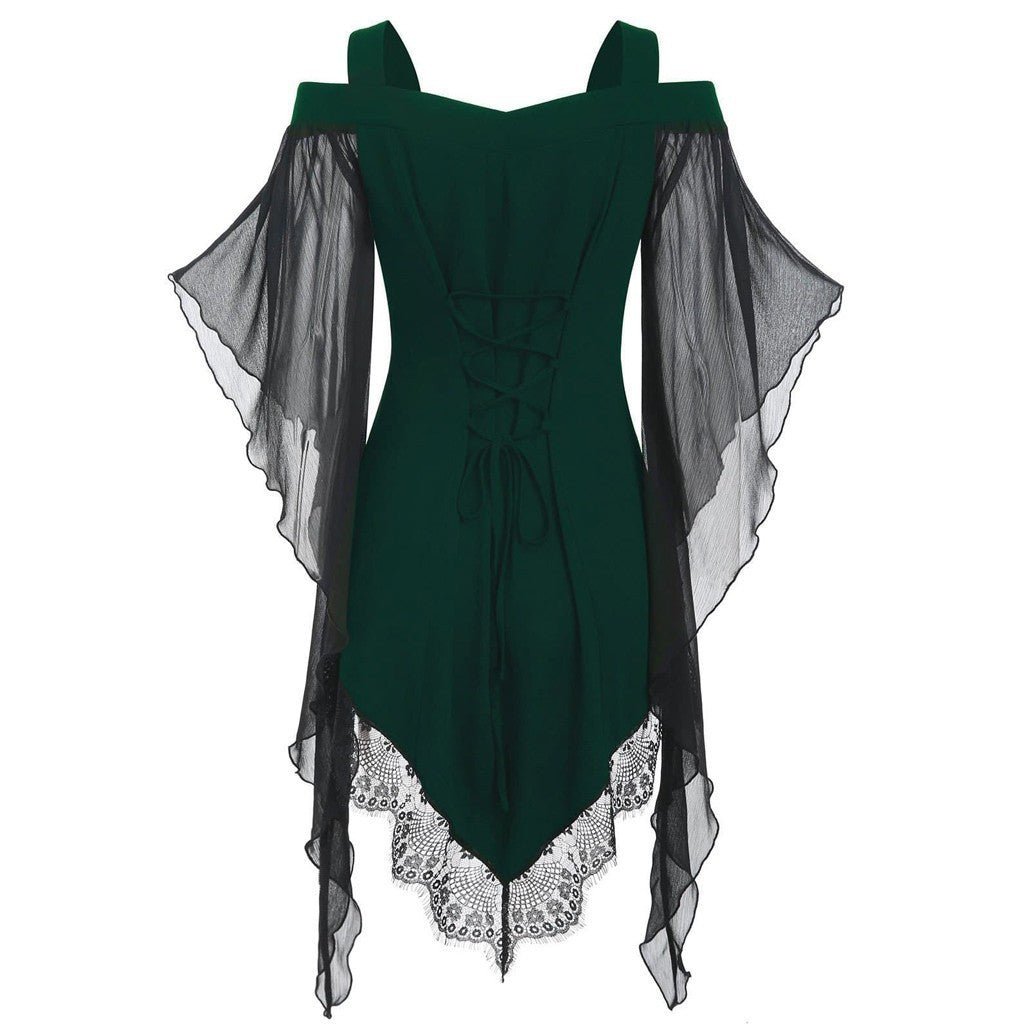 Amaris - The Nevermore Gothic Shirt for Women – Unique Gothic Fashion for Women by Nevermore Lifestyle & Tech | 2XL Green