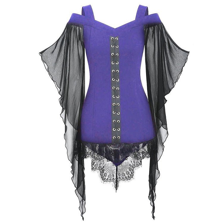 Amaris - The Nevermore Gothic Shirt for Women – Unique Gothic Fashion for Women by Nevermore Lifestyle & Tech | 2XL Purple
