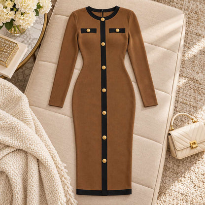 Amberly Kory – Long Sleeve Vintage Midi Dress by The Nevermore – Unique Dresses by The Nevermore | L