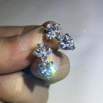 Amour Lumen – Zircon Heart Drop Earrings by The Nevermore – Unique Earrings by Nevermore Lifestyle & Tech | Silver