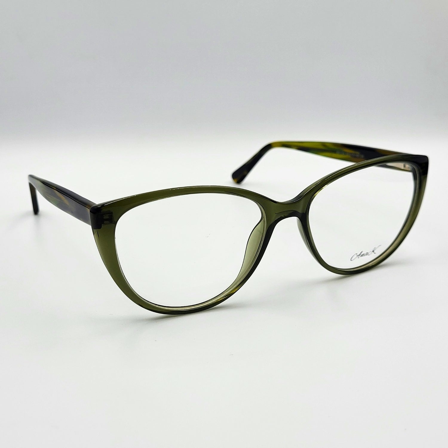 AnaK 831104 - Olive Green Cat - Eye Eyeglasses by The Nevermore – Unique Eyeglasses by Nevermore Lifestyle & Tech |