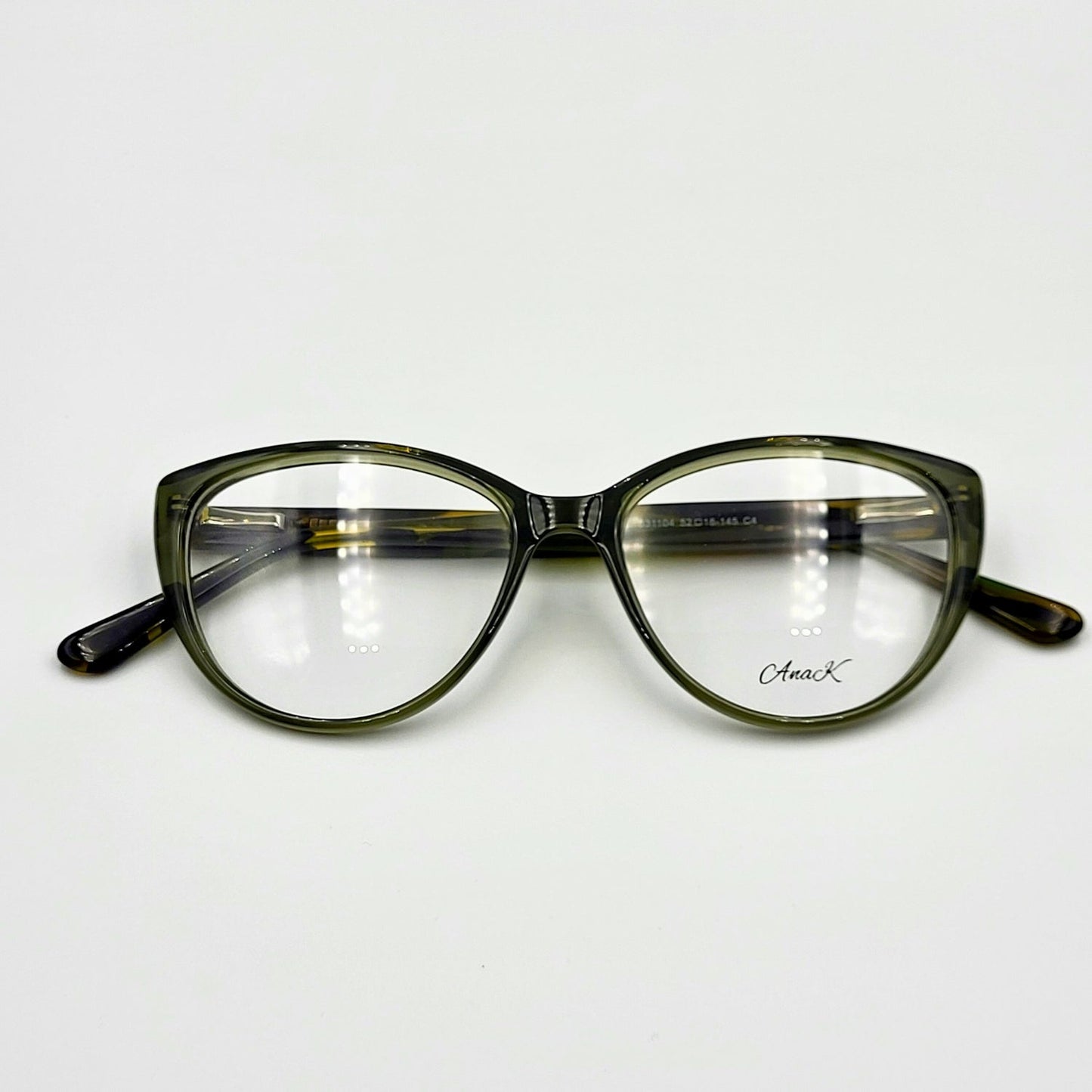AnaK 831104 - Olive Green Cat - Eye Eyeglasses by The Nevermore – Unique Eyeglasses by Nevermore Lifestyle & Tech |