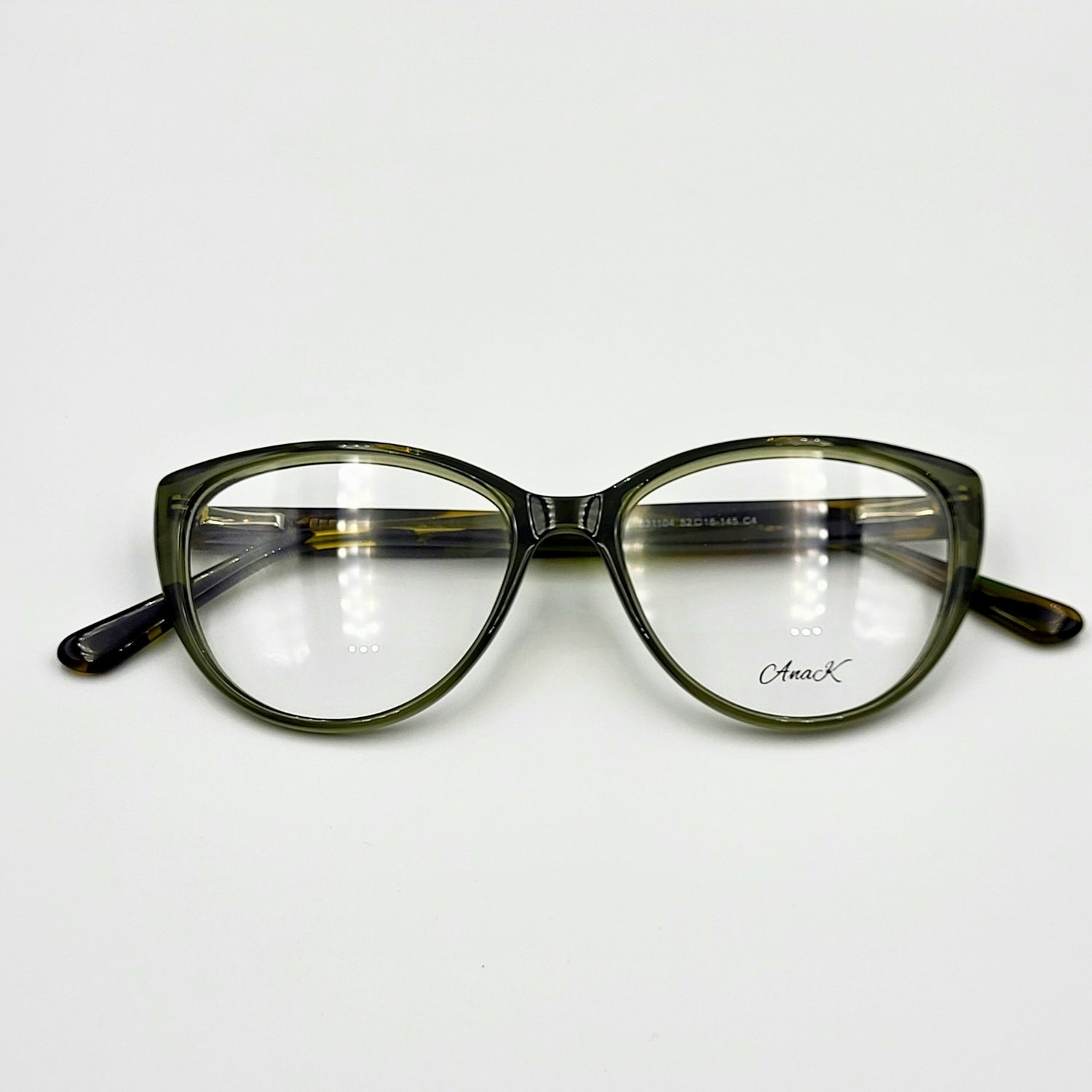 AnaK 831104 - Olive Green Cat - Eye Eyeglasses by The Nevermore – Unique Eyeglasses by Nevermore Lifestyle & Tech |