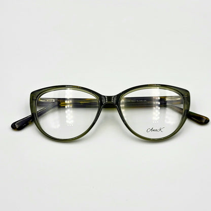 AnaK 831104 - Olive Green Cat - Eye Eyeglasses by The Nevermore – Unique Eyeglasses by Nevermore Lifestyle & Tech |