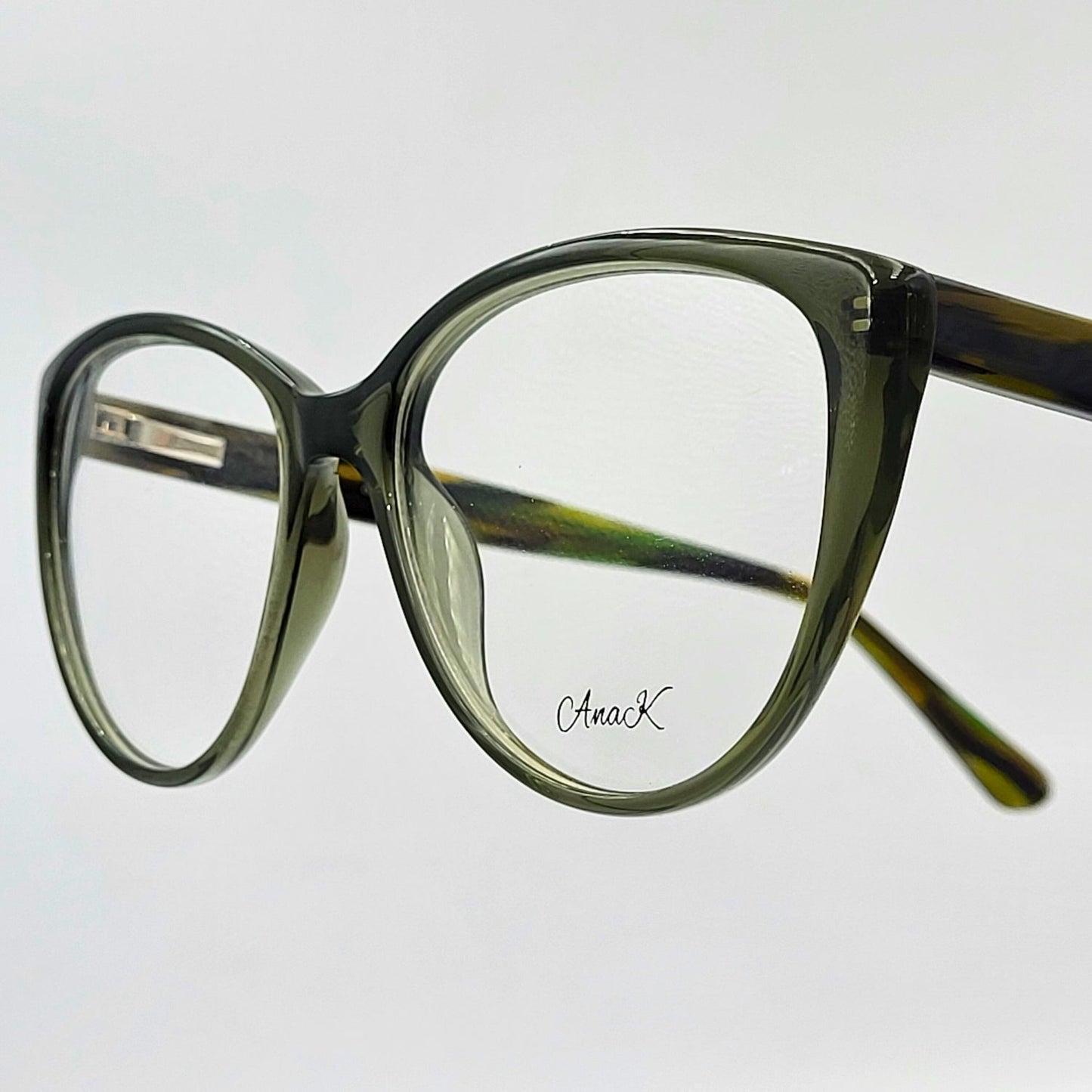 AnaK 831104 - Olive Green Cat - Eye Eyeglasses by The Nevermore – Unique Eyeglasses by Nevermore Lifestyle & Tech |