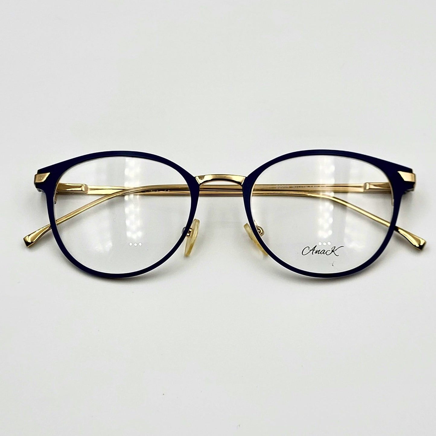 Anak 85009 - Blue Gold Round Eyeglasses by The Nevermore – Unique Eyeglasses by Nevermore Lifestyle & Tech |