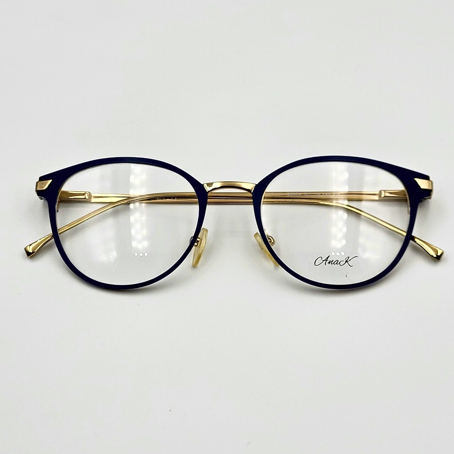 Anak 85009 - Blue Gold Round Eyeglasses by The Nevermore – Unique Eyeglasses by Nevermore Lifestyle & Tech |