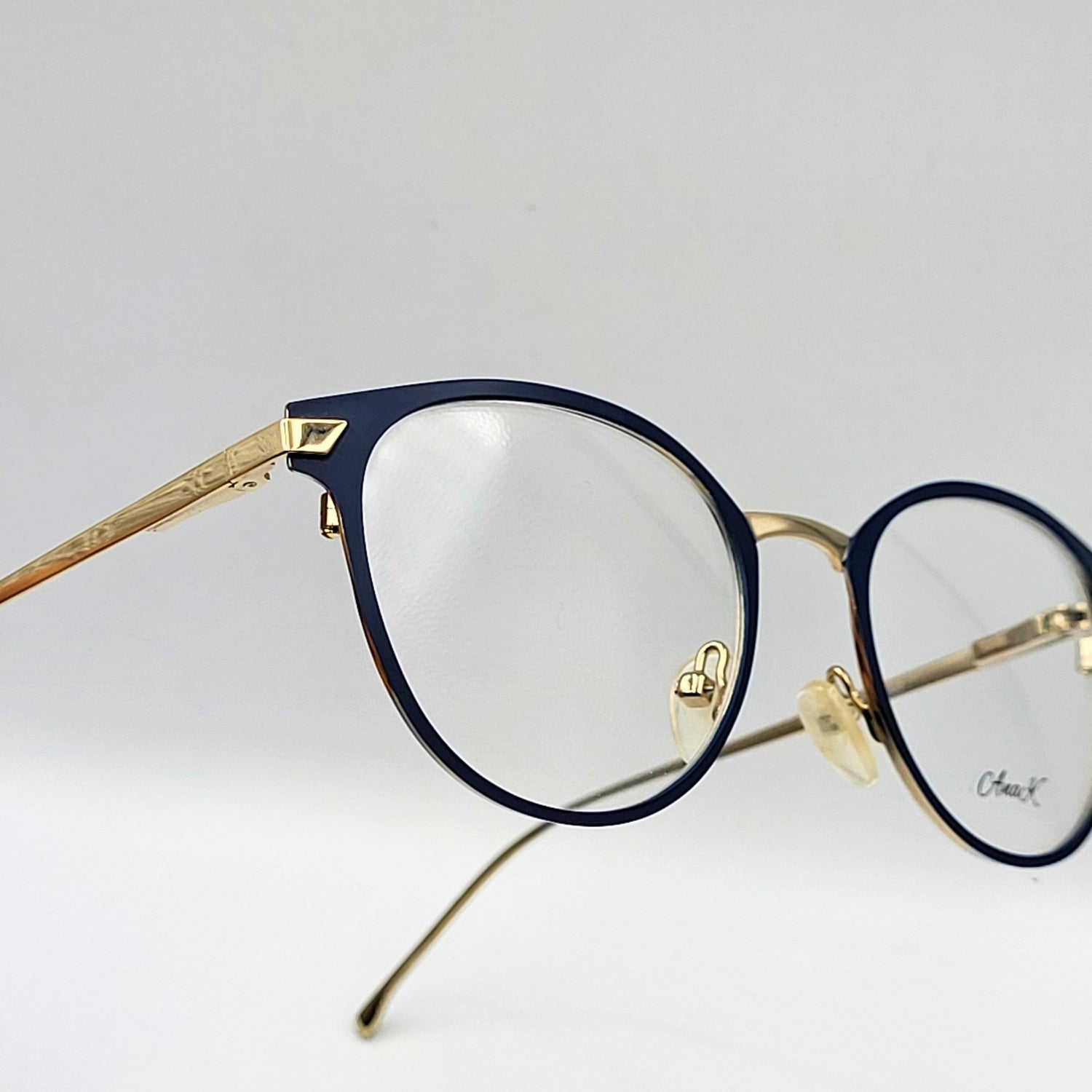 Anak 85009 - Blue Gold Round Eyeglasses by The Nevermore – Unique Eyeglasses by Nevermore Lifestyle & Tech |
