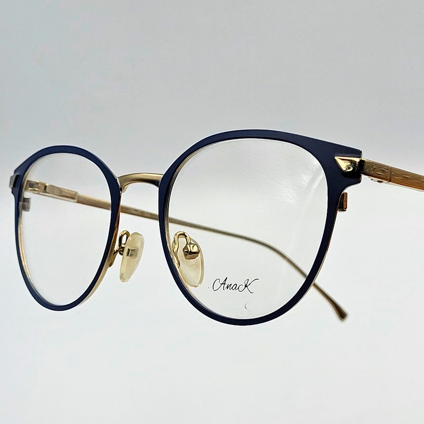 Anak 85009 - Blue Gold Round Eyeglasses by The Nevermore – Unique Eyeglasses by Nevermore Lifestyle & Tech |