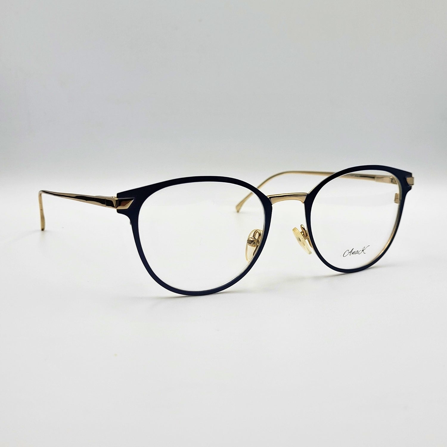 Anak 85009 - Blue Gold Round Eyeglasses by The Nevermore – Unique Eyeglasses by Nevermore Lifestyle & Tech |