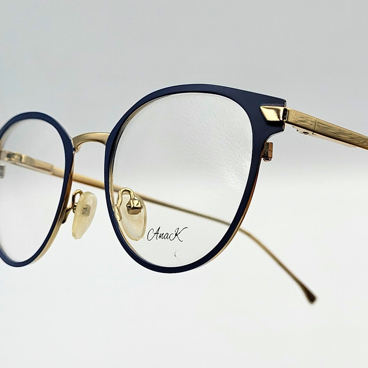 Anak 85009 - Blue Gold Round Eyeglasses by The Nevermore – Unique Eyeglasses by Nevermore Lifestyle & Tech |